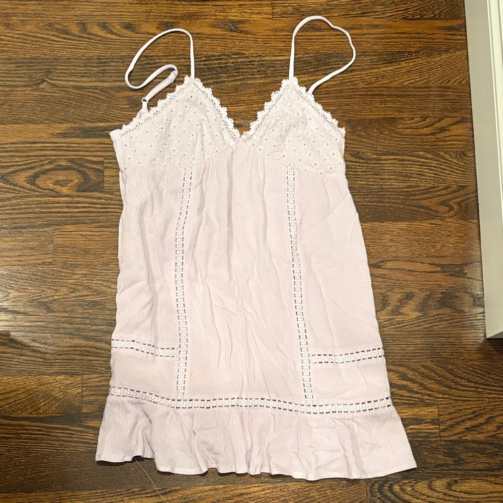Skylar + Madison Light Pink Lace Midi Dress